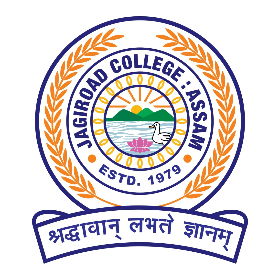 Jagiroad College Central Library Logo